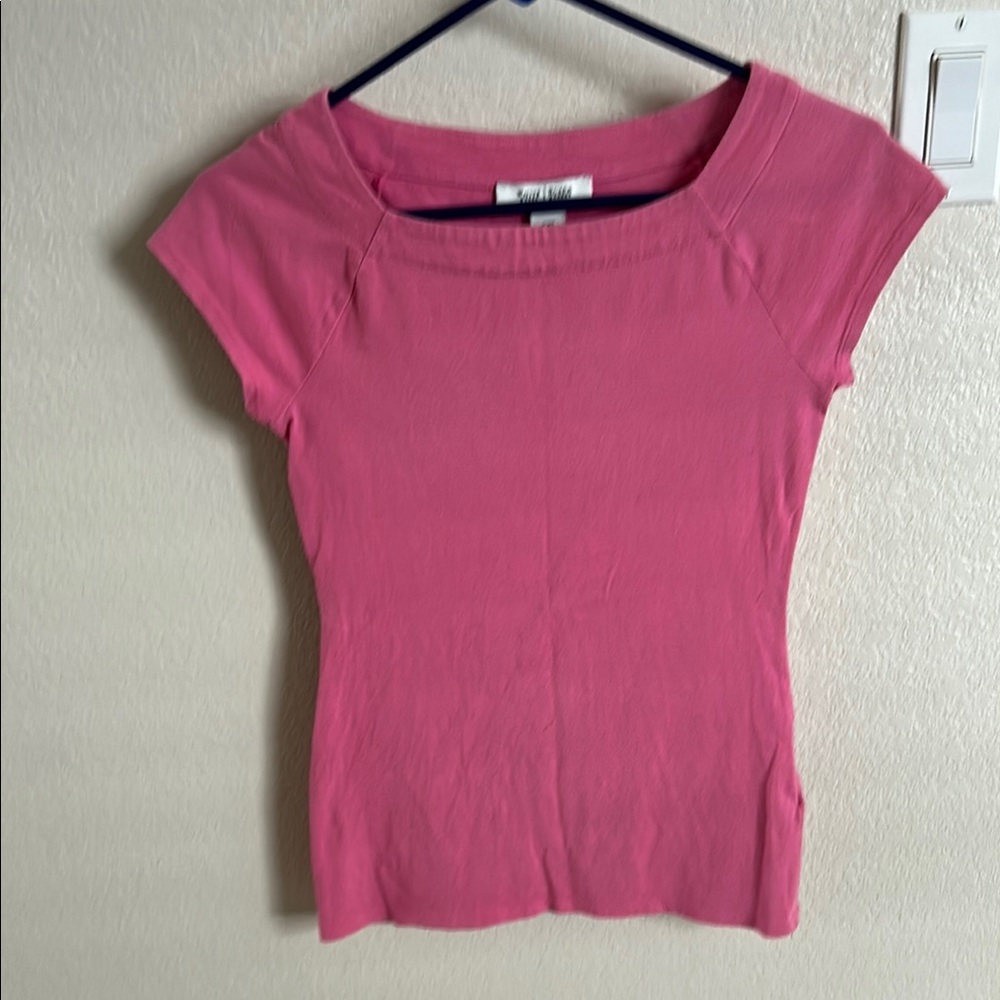 White House Black Market Pink Short Sleeve Top